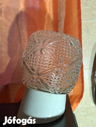 Art Deco fali lámpa dekoratív üveg búrával örökéletű porcelán foglalat