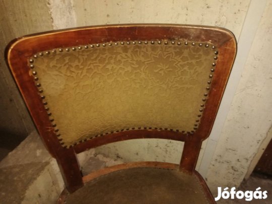 Art Deco stílusú, hagyatékból származó retró rugós kárpitos szék