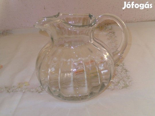 Art Deko üveg kancsó, kiöntő ( 2 Literes )
