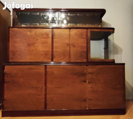 Art deco, antik vitrines tálalószekreny