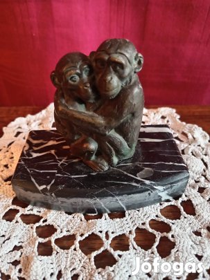 Art'deco bronz szobor " Testvérek "c.