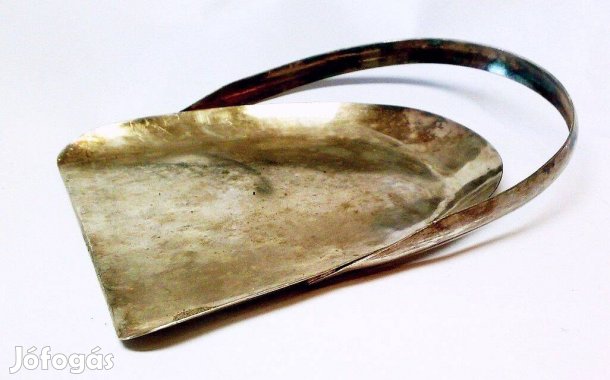 Art déco ezüstözött morzsalapát Alpakka jelzéssel. retro konyha berend