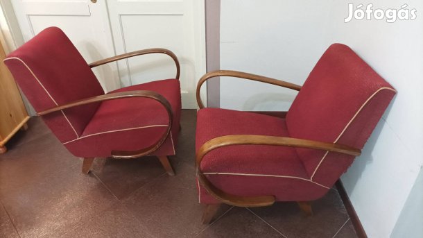 Art deco fotel párban, formatervezett darabok, 1940