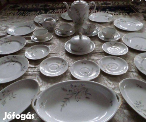 Art deco porcelán étkészlet 30 db-os