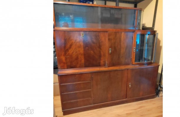 Art deco vitrines szekrény