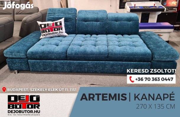 Artemis XXL kanapé bútor ülőgarnitúra kék 270x135 cm ágyazható