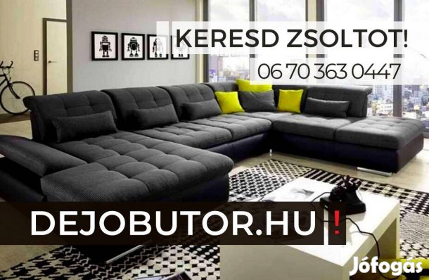 Artemis sarok kanapé bútor ülőgarnitúra 195x377x277 cm ualak black