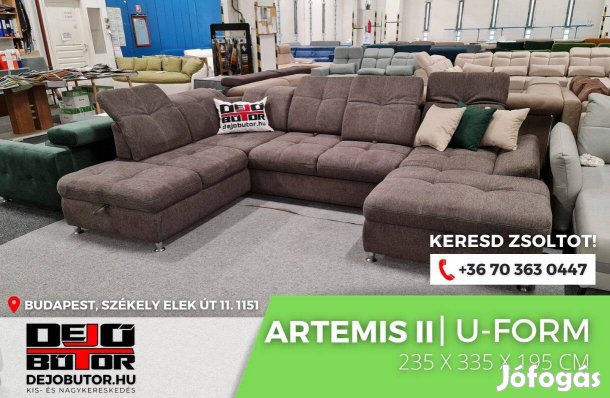 Artemis sarok kanapé bútor ülőgarnitúra 235x335x195 cm ualak bronz