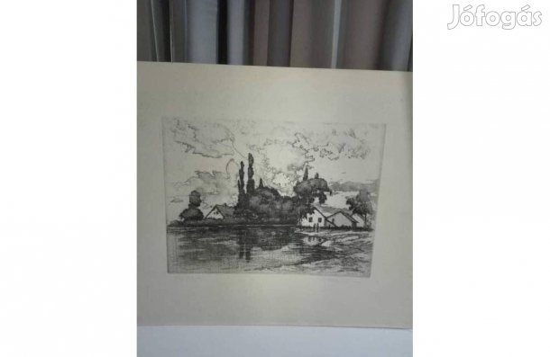 Artner Ferenc: Vízparti táj rézkarc eladó!