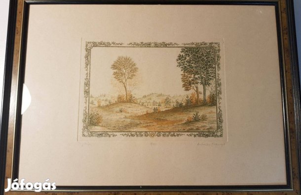 Artner Margit Táj rézkarc nagyon jó 8/100