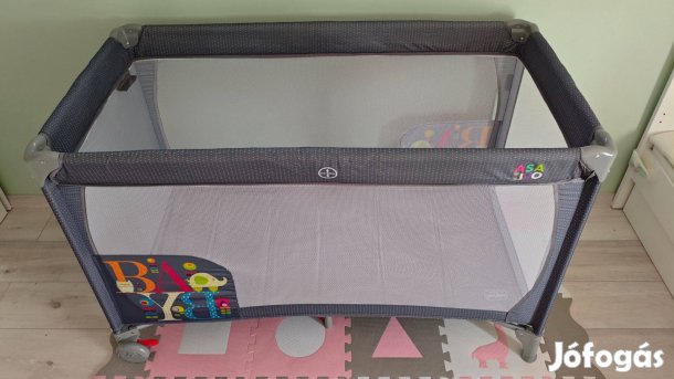 Asalvo Smooth baba utazóágy kiságy szürke