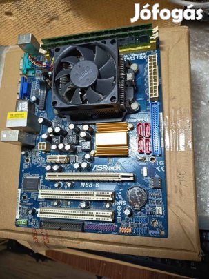 Asrock N68-S + Phenom ll X4 940 + 4Gb ram + hűtő félkonfig