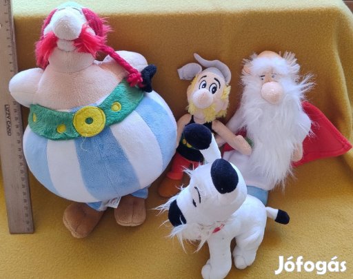 Asterix és Obelix (+ Panoramix, Idefix) plüsscsomag (4 db plüss)