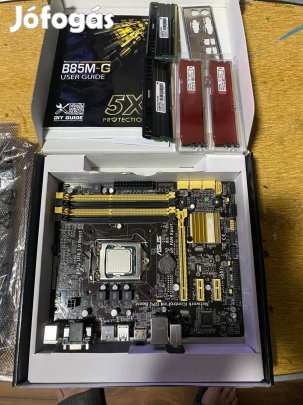 Asus B85M-G alaplap Intel I5 4440 3,1Ghz-esv + 24G Ram