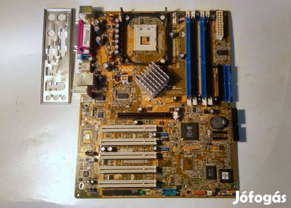 Asus P4S800D Alaplap PGA478 DDR1 800MHz (2003) teszteletlen