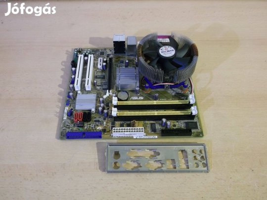 Asus P5GC-VM Pro alaplap + CPU + hűtés