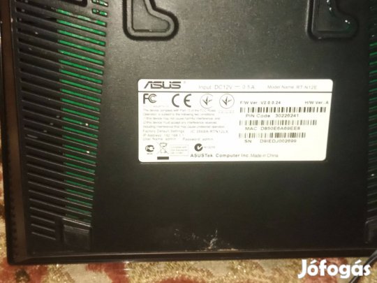 Asus RT-N12E 300Mbps router használt 5000ft óbuda személyesen óbudán l