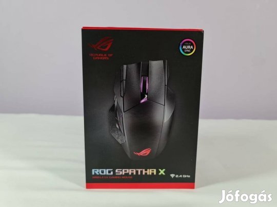 Asus Rog Spatha X gamer egér (vezeték nélküli, vezetékes, mágneses töl