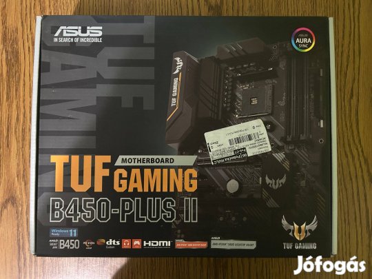 Asus Tuf Gaming B450-PLUS II (eredeti dobozzal, minden tartozékával)