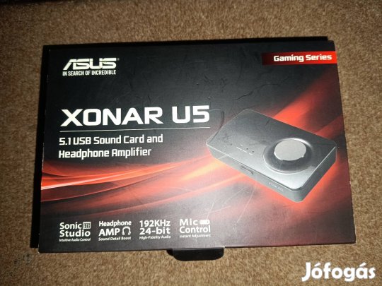 Asus Xonar U5 USB hangkártya (doboz+tartozékok)