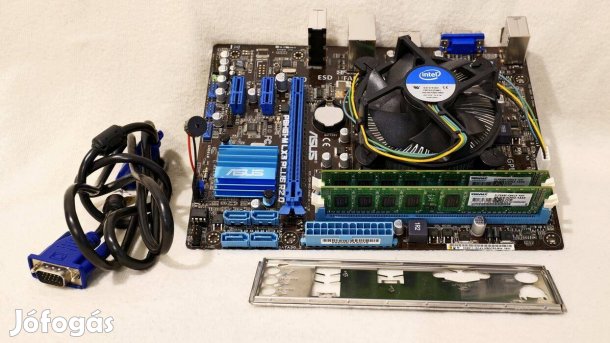 Asus p8h61-mlx3 plus 1155 socket +i3 2120+2x2gb ram hűtő. alaplap