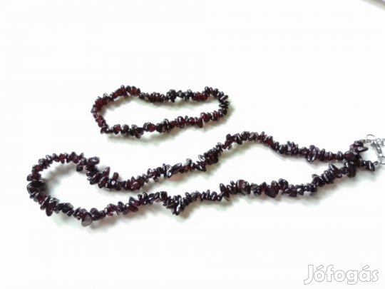 Ásvány - gránát ékszer szett