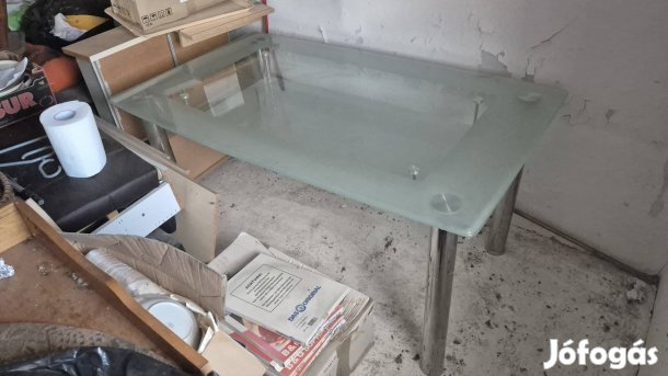 Asztal 2 lapos, biztonsági üveggel eladó