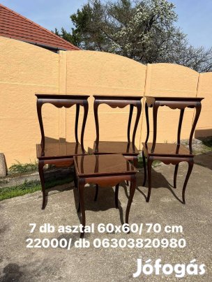 Asztal 60c60/70 eladó 22000/ db(7 van) bp.17 ker