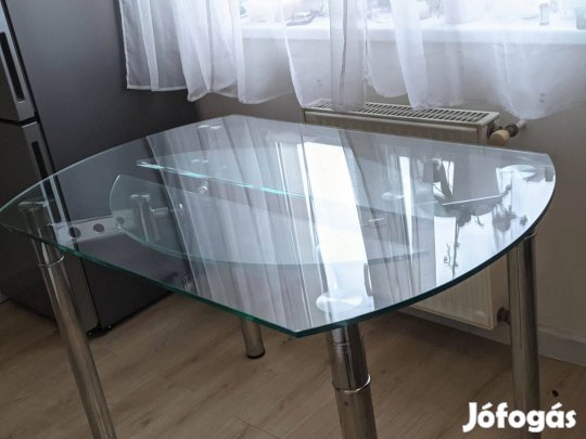 Asztal, étkezőasztal, kihúzható asztal, üvegasztal