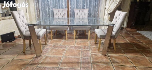 Asztal asztallap nélkül Rozsdamentes szálcsiszolt acél 