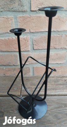 Asztali bortartó gyertyatartóval / borosüveg és gyertyatartó