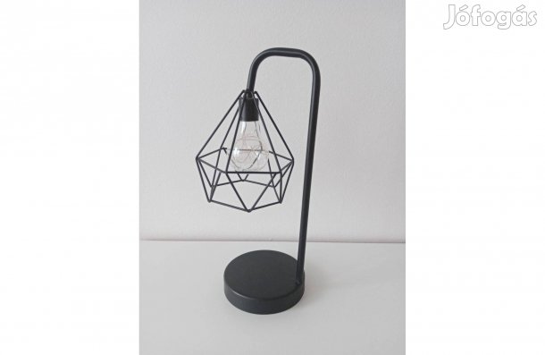 Asztali elemes lámpa dekoráció fekete fém lámpa eladó - Szeged