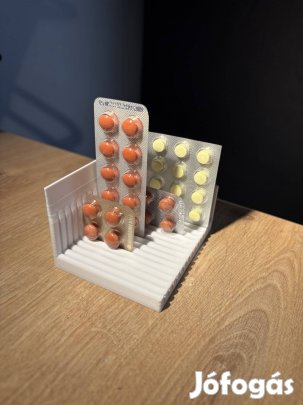 Asztali gyógyszertartó / tabletta rendszerező - 3D nyomtatott