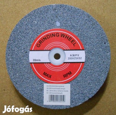 Asztali kettősköszörű köszörűgép köszörűkő 200x25mm