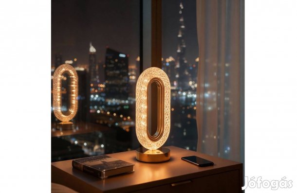Asztali lámpa - arany - állítható színhőmérséklet, fényerő - akkumulát