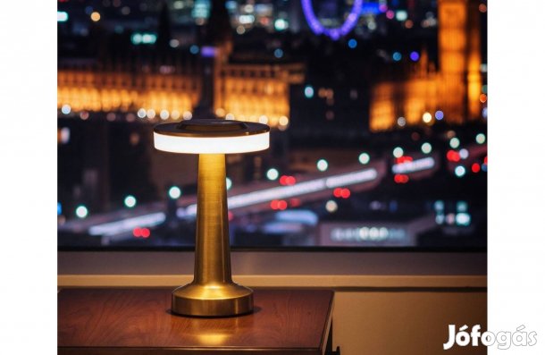 Asztali lámpa - arany színű - állítható színhőm, fényerő - akkumulátor