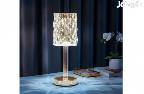 Asztali lámpa - átlátszó - állítható színhőm, fényerő - akkumulátoros