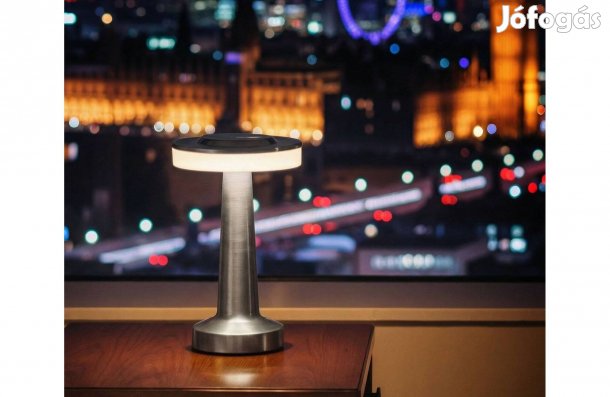 Asztali lámpa - ezüst színű - állítható színhőm, fényerő - akkumulátor