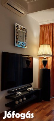 Asztali lámpa, olasz kerámia, aranyozott díszítéssel 75 cm - 68 cm