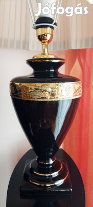 Asztali lámpa, olasz kerámia, aranyozott díszítéssel 75 cm - 68 cm