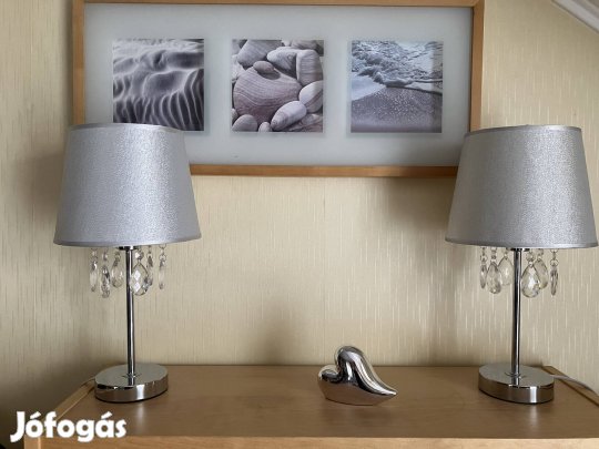Asztali lámpa kristály függokkel