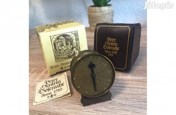 Asztali óra eladó eredeti bőr tokban és dobozában