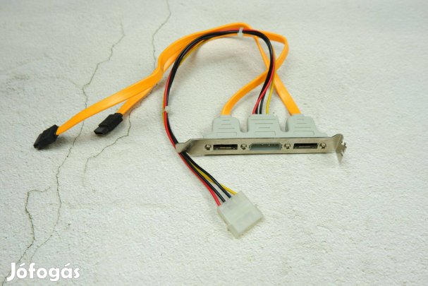 Asztali számítógép alaplapi SATA port kivezetés Esata csatlakozóra +Mo