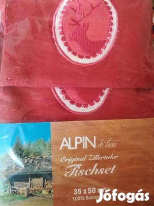 Asztali szett 4db- Bécsben vásárolt,bontatlan új,pamut,piros!/72