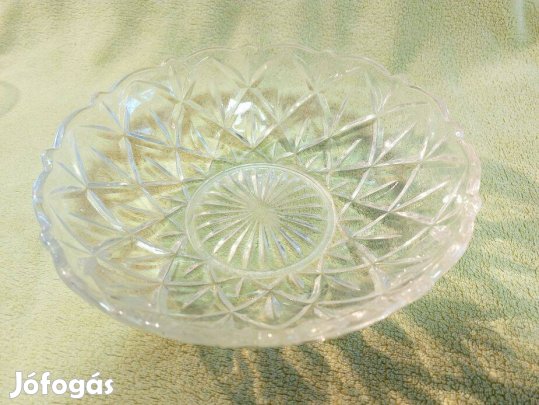 Asztali üveg kínálótál, bonbonier