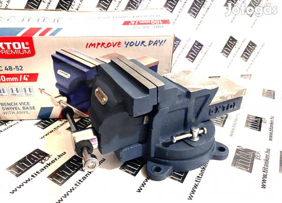 Asztalos satu forgatható forgózsámolyos asztali satu 100mm