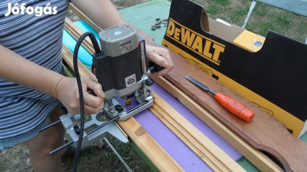 Asztalosoknak fordulatszabályzós, profi lágyind. maró szerszám új áll