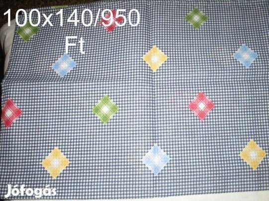 Asztalterítő kék kockás