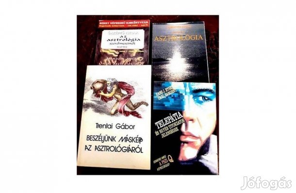 Asztrológia Telepátia könyvek 4 db együtt, Hibátlanok