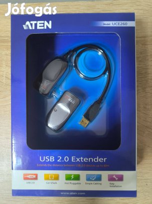 Aten USB Hosszabbító Fekete